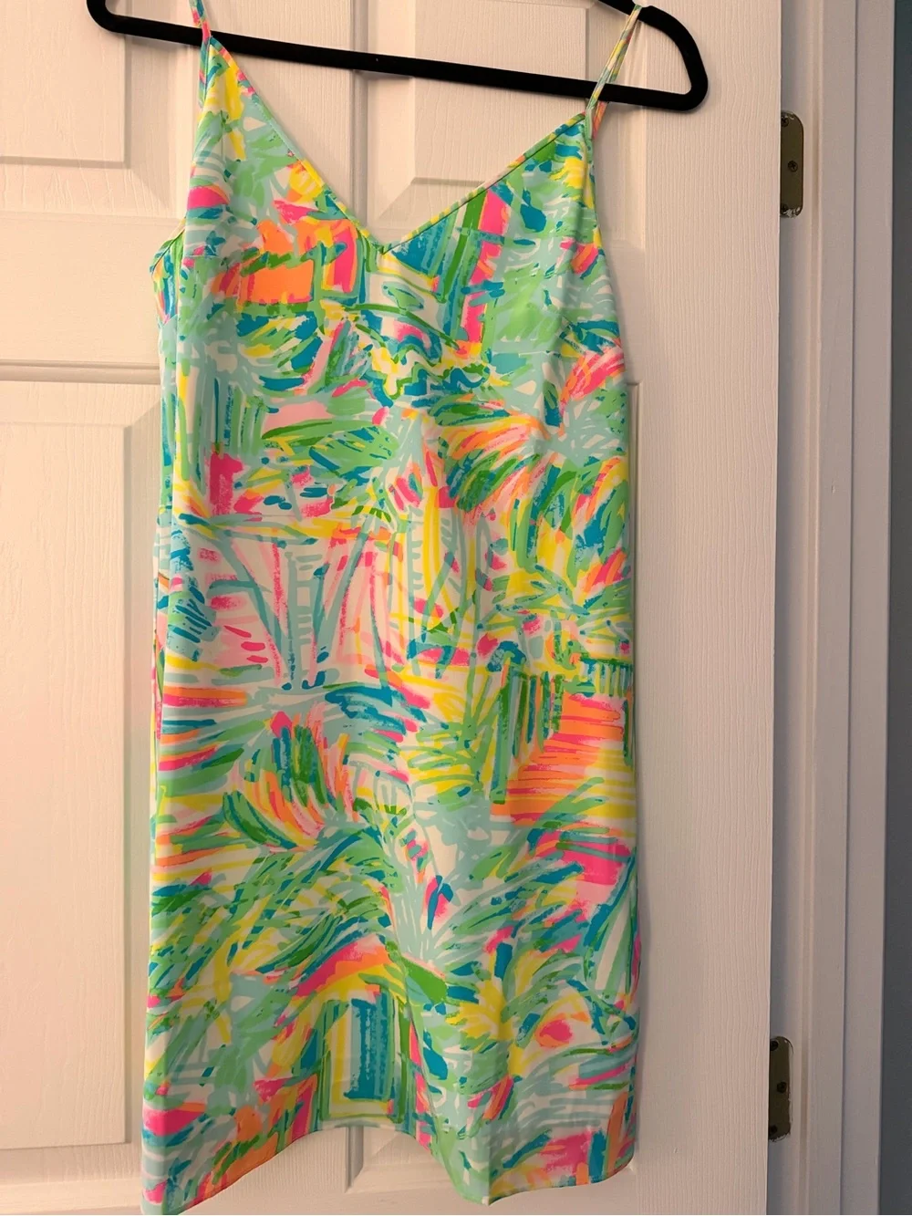 Lilly Pulitzer Mint Multi Tropical-Brushstroke Slip Mini Dress
